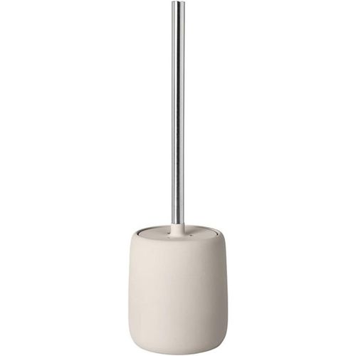 KAL-Sono Brosse Wc En Céramique, Plastique, Silicone, Moonbeam, H 39 Cm, Ø 11 Cm Beige Clair