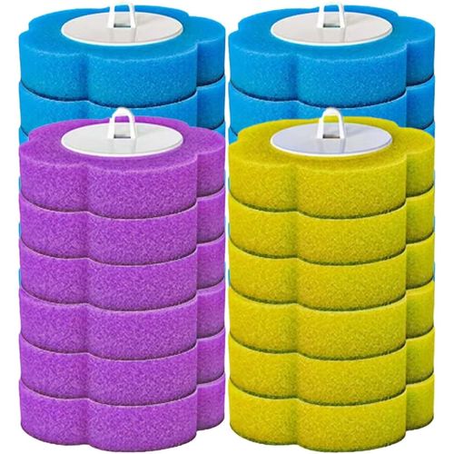 KAL-Lot De 24 Recharges De Brosse De Toilette, Tête De Rechange Pour Brosse De Toilette, Système De Nettoyage De Toilettes, Têtes De Rechange Pour La Maison, La Salle De Bain, La Cuisine
