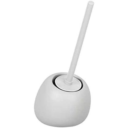 KAL-Brosse Et Porte-Brosse Pour Salle De Bain, En Céramique, 18,5 X 16,5 X 34,5 Cm, Blanc