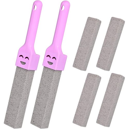 KAL-6Pcs Brosse De Nettoyage Pierre Ponce Pierre Ponce Brosse Wc Avec Deux Poignées Pierres De Nettoyage Pour Toilettes Avec Poignée Pour Salle De Cuisine Piscine Nettoyage Général