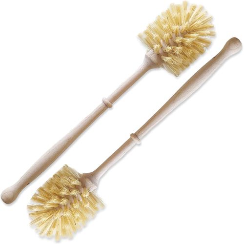 KAL-Lot De 2 Brosses Wc En Bois Avec Poils En Fibre, Fabriquées En Allemagne