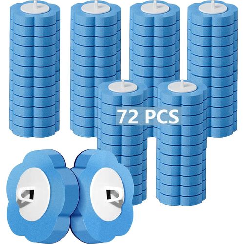 Kal-Lot De 72 Recharges De Brosse De Toilette Jetables, Têtes De Rechange Pour Wc, Système De Nettoyage Jetable Pour Évier, Baignoire, Lavabo, Serpillère, Piscine (Uniquement Compatible Avec