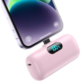 Kal-Mini Batterie Externe Pour Iphone 5000mah, Mise À Niveau 15w Pd 3.0a Charge Rapide, Compact Et Léger Power Bank Écran Lcd Chargeur Portable Compatible Avec Iphone 14/14 Pro Max/13/12/11/X/8/7/6 -