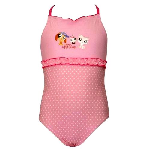 Maillot De Bain 1 Pièce Rose À Pois Littlest Petshop