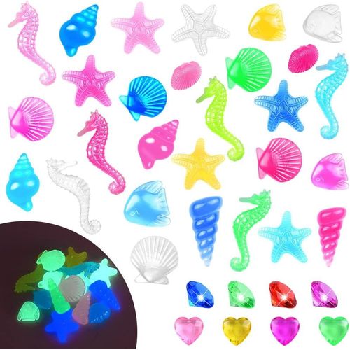 KAL-Jouets De Plongée, 45Pcs Anneaux De Plongée Jeux Piscine Enfant Bijoux En Pierres Précieuses De Pirate Grands De Colorés Cristaux De Plongée,Kit De Jouet De Natation Sous-Marine D'Été