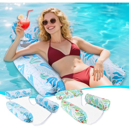KAL-Bouee Piscine Adulte Bouée Gonflable, 2 Pièces Hamac Polyvalent Avec Chaises Flottantes, Matériau Pvc Résistant ¿ Flotteurs Pour Piscine, Plage, Jouets Estivaux Et Cadeaux De Fête