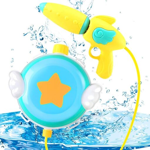Pistolet à Eau Pompe 40 Cm Blue Sky - Jet Puissant, 6 Buses, Plastique Durable, Jeu été Plage Piscine - 8