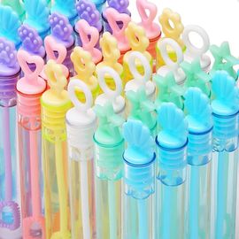 Kal-Bulles De Savon Pour Enfant 30pcs Mini Tubes Bouteilles Machine À Bulle Jouet Jeux Exterieur Pour Anniversaire Mariage Pinata Pochette Surprise Cadeaux Invités (10.2cm/ 6 Style, 6 Couleurs)