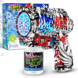 Kal-Panacare Pistolets À Bulles De Savon,Machine À Bulles De Savon Gun Enfants 4000+Bulles/Minute Avec Solution Pour Bulles De Savon,Machine A Bulles Jouet À Bulles Cadeau Pour Enfant/Anniversaire/Fê