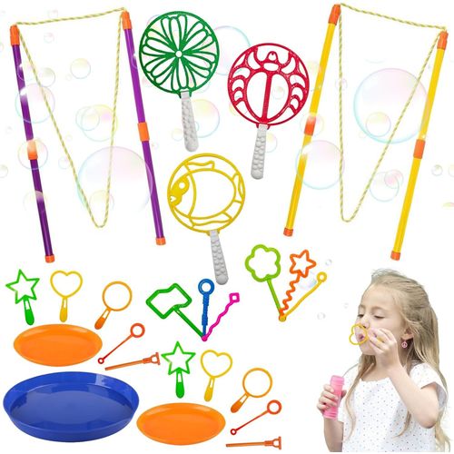 KAL-Baguette À Bulles Ensemble, 24 Pièces Kit De Bulles De Savon Pour Enfants, Jouet De Bulles De Savon, Bulles Sticks Pour Enfants, Baguette À Bulles, Bulles De Savon Enfant Géante Kit, Pour Activit