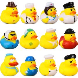Kal-Lot De 12 Canards De Bain Pour Enfants - En Caoutchouc - 5 Cm - Amusants - Réutilisables - Pour Fêtes D'anniversaire D'enfants, Baignoires, Plage Et Piscine