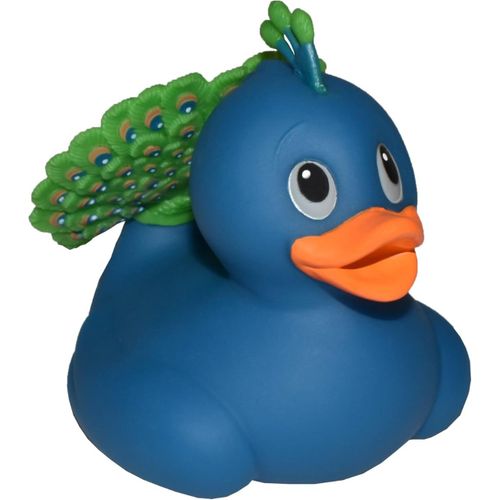 KAL-Rubber Duck Paon, Canard En Caoutchouc, Jouet De Bain, Idée Cadeau Pour Bébé, Canard En Plastique, Super Cadeau Pour Les Enfants Et Les Adultes, 10 Cm, Bleu