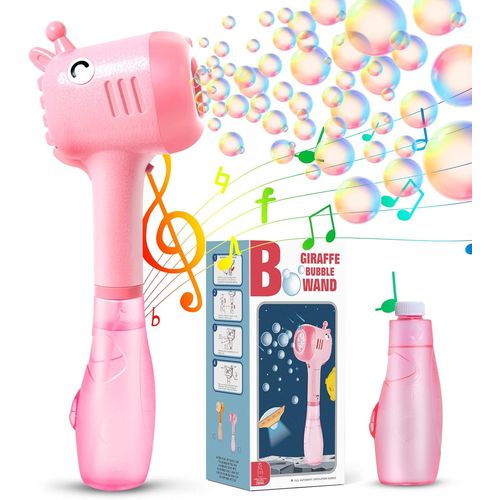 KAL-Panacare Electric Bubble Machine, Giraffe Bubble Toy 4000+ Bubbles/Min With 290 Ml Super Bubble Liquid, Suitable For Outdoors/Partys/Weddings, Bubble Machine For Children