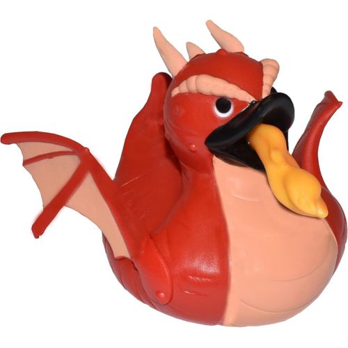 KAL-Rubber Duck Dragon Rouge, Canard En Caoutchouc, Jouet De Bain, Idée Cadeau Pour Bébé, Canard En Plastique, Super Cadeau Pour Les Enfants Et Les Adultes, 10 Cm