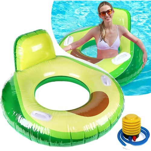 Kal-Avocat Flotteur Gonflable De Piscine, 75cm Anneau De Natation Bouée D'été Eau Jouet, Flotteurs De Piscine Gonflables Durables, Tube De Bague De Baignade Pour Piscine