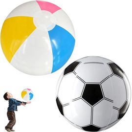 KAL-Ballon De Plage Gonflabl, 2 Pièces Ballon Piscine Gonflable, 40Cm Ballons De Plage Gonflables Portables, Balles Piscine A Balles Pour Vacances Fêtes