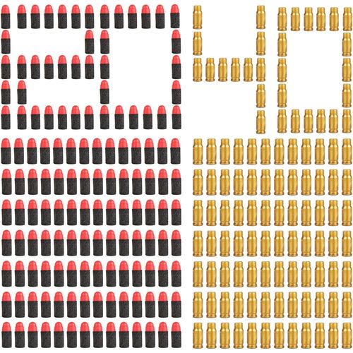 Kal-Lot De 160 Munitions En Mousse Pour Pistolets À Billes Et Flèches - Accessoires D'armes Jouets Pour Enfants, Garçons Et Filles