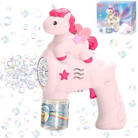 Kal-Pistolet À Bulles Licorne - Machine À Bulles Électrique Automatique Pour Enfants - Mariage Et Extérieur