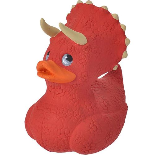 KAL-Rubber Duck Tricératops, Canard En Caoutchouc, Jouet De Bain, Idée Cadeau Pour Bébé, Canard En Plastique, Super Cadeau Pour Les Enfants Et Les Adultes, 10 Cm, 4