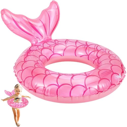 Kal-Bouée Enfant Bague Natation Sirène Bouee Piscine Anneau Gonflable Flotteur Gonflable Pour Piscine Gonflable Piscine Transparent Étanche Bouée Gonflable Pour 2-9 Ans Enfant