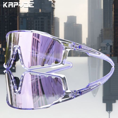 Kapvoe Cyclisme Lunettes De Soleil Hommes Conduite Vélo Cyclisme Lunettes Vélo Route Montagne Lunettes Femmes Sport De Plein Air Uv400 Lunettes - Type K76-G-08-3lens