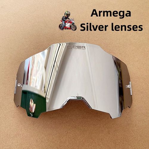 Lunettes De Moto Lentilles De Lunettes De Remplacement,5 Couleurs,Miroir Hiper,Lentille De Lunettes De Sécurité Pour Moto Dirt Bike Motocross Cyclisme - Type Silver Lenses