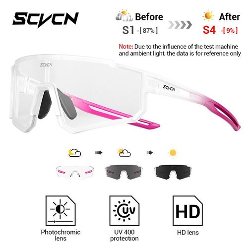 Scvcn Lunettes De Soleil Photochromiques Sports De Plein Air Vélo Cyclisme Lunettes Homme Vtt Escalade Lunettes Femmes Conduite Vélo Lunettes - Type Dz-S1412-Ph-17-1lens #B