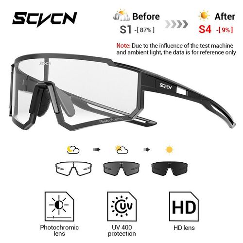 Scvcn Lunettes De Soleil Photochromiques Sports De Plein Air Vélo Cyclisme Lunettes Homme Vtt Escalade Lunettes Femmes Conduite Vélo Lunettes - Type Dz-S1412-Ph-01-1lens #B