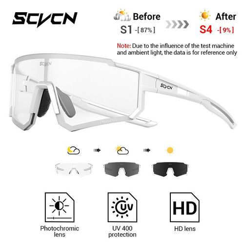 Scvcn Lunettes De Soleil Photochromiques Sports De Plein Air Vélo Cyclisme Lunettes Homme Vtt Escalade Lunettes Femmes Conduite Vélo Lunettes - Type Dz-S1412-Ph-08-1lens #B