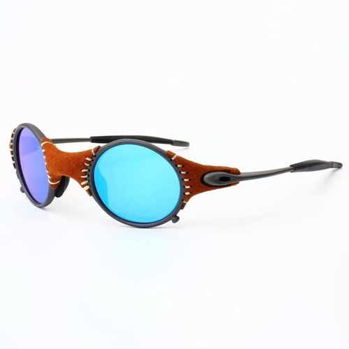 Vtt Homme Lunettes De Soleil Polarisées Lunettes De Cyclisme Uv400 Lunettes De Soleil De Pêche Lunettes De Vélo En Métal Lunettes De Cyclisme Lunettes D'équitation E5-3 - Type Bleu Ciel #B