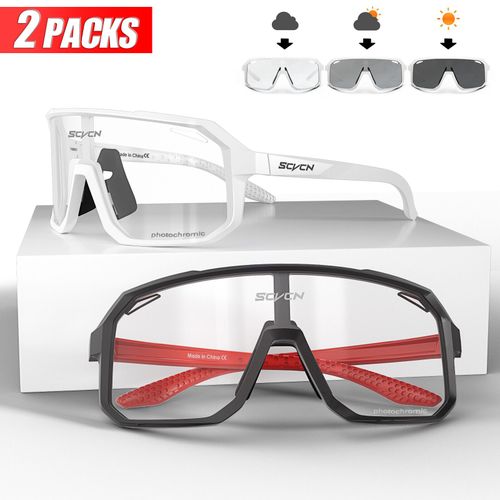 Lunettes De Soleil De Cyclisme Photochromiques Pour Hommes Et Femmes,Lunettes De Sport Vtt,Lunettes De Vélo De Montagne,2 Paquets - Type Dz-S62-Ph-0508 #B