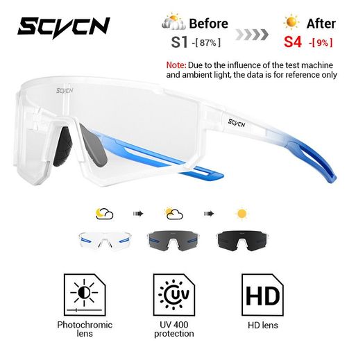 Scvcn Lunettes De Soleil Photochromiques Sports De Plein Air Vélo Cyclisme Lunettes Homme Vtt Escalade Lunettes Femmes Conduite Vélo Lunettes - Type Dz-S1412-Ph-18-1lens #B