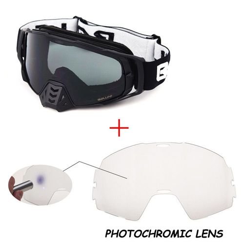Lunettes De Motocross Photochromiques Uv400 Mx Lunettes Atv Hors Route Dirt Bike Lunettes De Course Anti-Poussière Lunettes Anti-Vent Casques Lunettes - Type Photochromic-Multi #C