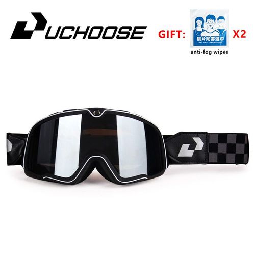 Lunettes De Vélo Rétro Lunettes De Ski Lunettes De Soleil Lunettes Atv Ceinture Antidérapante Antiuv Café Racer Chopper Cyclisme Course #A