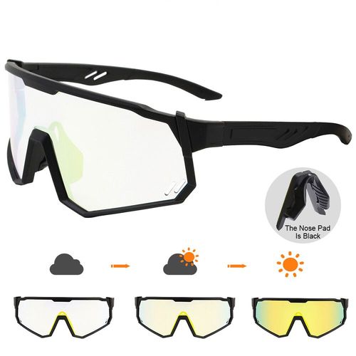 Lunettes De Cyclisme Photochromiques Hommes Vtt Lunettes De Soleil Femmes Clair Vtt Lunettes De Sport Vélo Triathlon Course Baseball - Type Black Gold