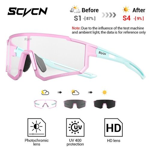 Scvcn Lunettes De Soleil Photochromiques Sports De Plein Air Vélo Cyclisme Lunettes Homme Vtt Escalade Lunettes Femmes Conduite Vélo Lunettes - Type Dz-S1412-Ph-19-1lens #B