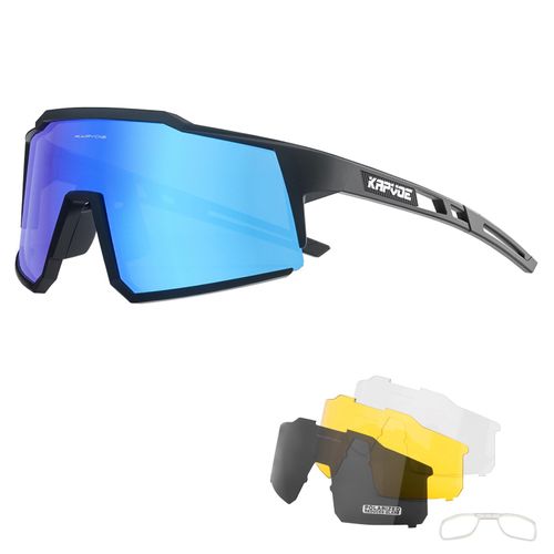 Kapvoe-Lunettes De Soleil Polarisées Ultra Légères Pour Le Cyclisme,Équipement De Protection,Vtt,Vélo De Route,Sport,Uv400 - Type Ke9022-4lens-02 #C