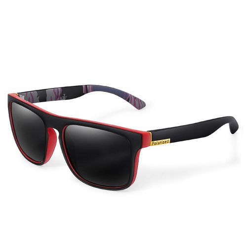 Lunettes De Soleil Polarisées Pour Hommes,Style Rétro,Monture Carrée,Cyclisme,Vision Nocturne,Conduite De Voiture,Dirt Bike,Moto,Uv400 - Type Qc12 #A