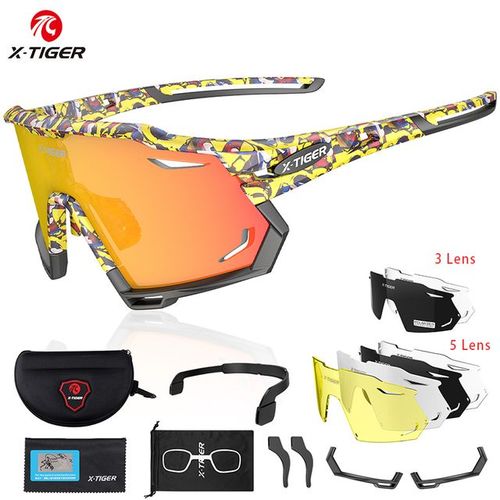 Lunettes De Soleil Polarisées Pour Hommes,Cyclisme,Protection Uv400,Sport,Vélo,Course Vtt,X-Tiger - Type X-Yj-Xts10-3 Lens #A