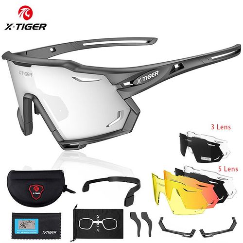 Lunettes De Soleil Polarisées Photochromiques Pour Hommes,Cyclisme,Vtt,Course,X-Tiger - Type X-Yj-Xts01-Photochromic 5 Lens