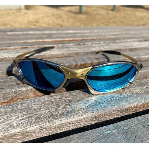 Vtt Homme Lunettes De Soleil Polarisées Lunettes De Cyclisme Uv400 Lunettes De Soleil De Pêche Lunettes De Vélo En Métal Lunettes De Cyclisme Lunettes D'équitation H8-7 - Type Bleu Ciel
