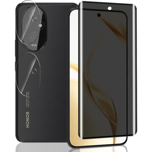 Kal-Verre Trempé Anti Espion Pour Honor 200 5g, [1 Pièce] 9h Dureté Anti-Spy Protège Écran Et [2 Pièces] Protecteur D'objectif Caméra, Protection Écran De Confidentialité Pour Honor 200 5g