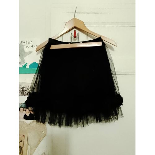 Jupe Noire Frou Frou Roses Cousues 34 Xs Molly Bracken.