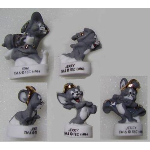 5 Fèves De La Série Mate Et Or Tom Et Jerry Millenium (2006)