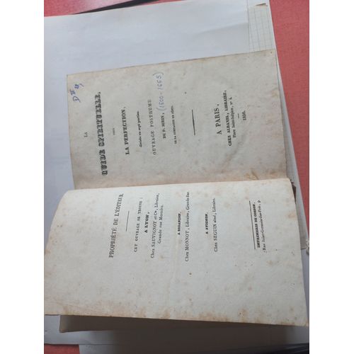 La Guide Spirituelle Pour La Perfection - P. Surin - 1836