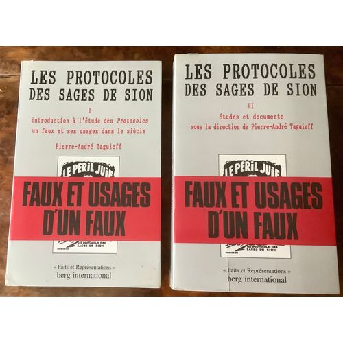 Les Protocoles Des Sages De Sion - Tomes 1 Et 2