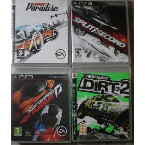 État Neuf, En Lot Éco Ou A L'Unité, 4 Des Meilleurs Jeux Ps3 De Courses De Tous Les Genres : Burnout Paradise, Need For Speed Hot Pursuit, Dirt 2, Split/Second. 100% Testés Et Vérifiés