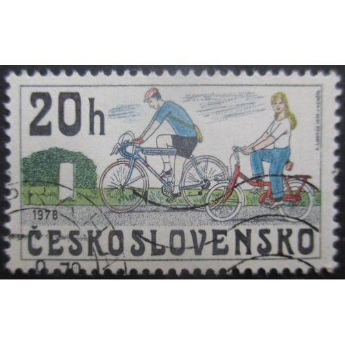 Tchecoslovaquie N°2350 Bicyclettes Oblitéré