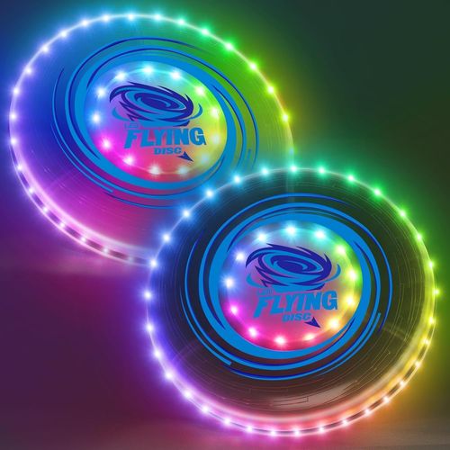 Blazeflux-2 Disques Volants Lumineux Enfants 45 Leds 14 Modes Rechargeable Pour Plage Camping Exterieur Cadeau Sport Ados Adultes