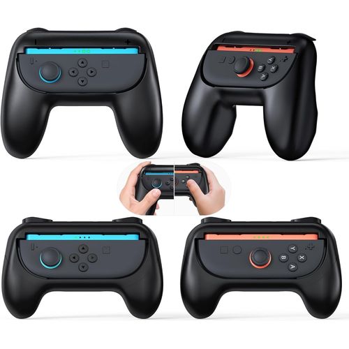 Blazeflux-Fyoung Poignees Nintendo Switch 2/1/Oled, Support Manette Joycon, Double Taille Ergonomique Enfants/Adultes, Accessoire